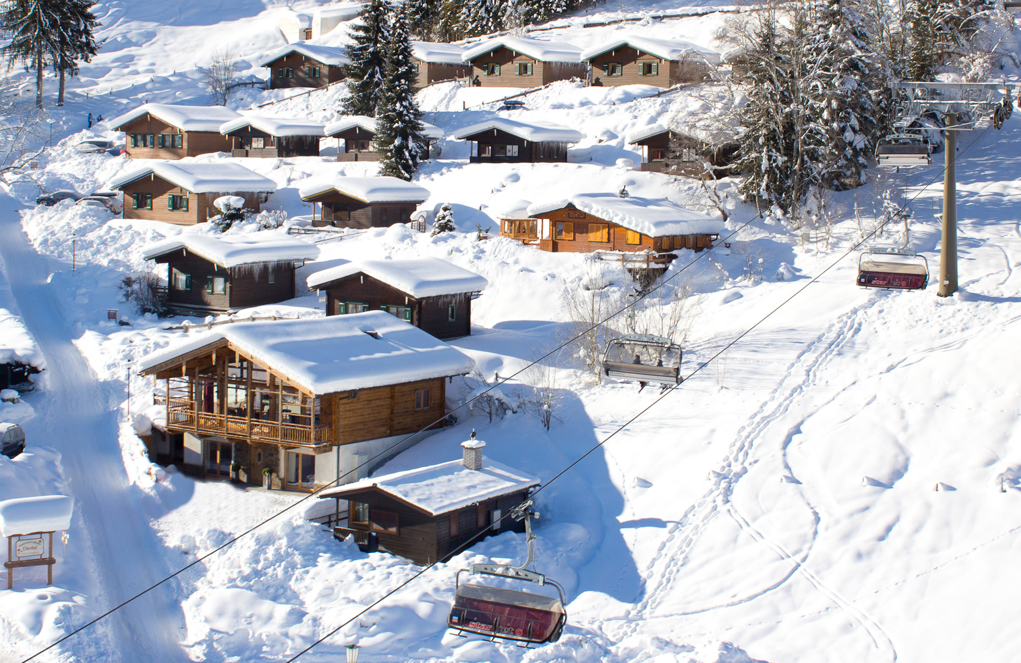 Urlaub in den Oberhof Chalets und Ferienhäusern direkt an der Skipiste